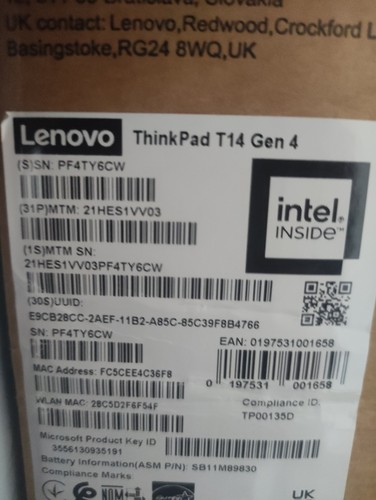 Lenovo thinkpad t14 gen - lenovo, 4-
